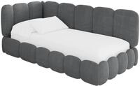 ALTDECOR Jugendbett mit Matratze - AVRY 100x200 Dunkelgrau | Kinderbett Polsterbett
