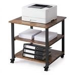 Relaxdays Druckertisch, 360&deg; Rollen mit Bremse, 75 kg, Homeoffice, Farbwahl | 3