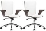 vidaXL Dreh B&uuml;rost&uuml;hle 2 STK. Kunstleder 69 x 61 x 104 cm | Diese...