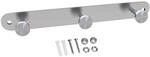 INTIRILIFE Edelstahl Garderobenleiste Modell A - 3 Haken - 22 x 2.55 cm -