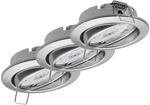 Oktaplex 3x Dijon LED Spots 230V schwenkbar ultra flach 35mm Einbautiefe 