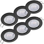 Oktaplex 6er Set Sedan Einbaustrahler LED 230V Deckenspots 35mm Einbautiefe 