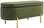 HOMCOM Sitzbank mit Stauraum, Klappdeckel 107 x 42 x 45,5 cm Gr&uuml;n |...