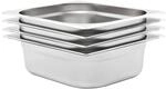 vidaXL Gastronormbeh&auml;lter 4 Stk. GN 1/2 100 mm Edelstahl