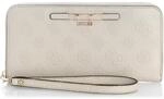 GUESS Geldb&ouml;rse Carmella SLG Large Zip Around Wallet Bone Logo Creme