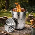 Feuertonne 75 Liter verzinkt I Gartenabfall schnell und einfach entsorgen I...