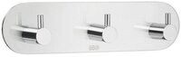 Beslagsboden Dreifach-Haken Design selbstklebend Edelstahl poliert, Silber, 190...