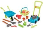 Spielzeug Ecoiffier 4585 Garten-Set, 3-in-1: Rasenm&auml;her, Schubkarre, Korb und