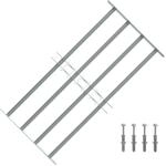 vidaXL Fenstergitter Verstellbar mit 4 Querst&auml;ben 700-1050 mm
