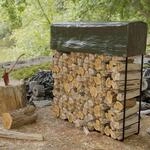 Mojawo Stahl Feuerholzregal Kaminholzregal Brennholzregal Stapelhilfe mit