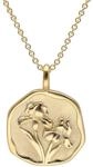 trendor Halskette mit Monatsblume Februar 925 Silber Vergoldet 68002-02 