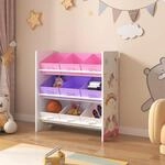 [en.casa] Kinderregal Boiro Kinderzimmerregal 60 x 62 x 30 cm stehend mit 9...
