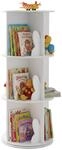 Relaxdays B&uuml;cherregal Kinder, drehbar, 12 F&auml;cher, HxD: 97 x 40 cm,