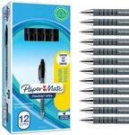 Paper Mate Flexgrip Ultra-Druckkugelschreiber | mittlere Spitze (1,0 mm) | schwarz