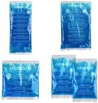 Relaxdays K&uuml;hlpads 10er Set, 4 Gr&ouml;&szlig;en, Kalt Warm Kompressen, blau 