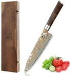 zayiko MysticMagma Chefmesser 20 cm Klinge, 67 Lagen Damaststahl, VG10-Kern 