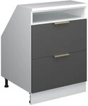 Vicco Dachschr&auml;genschrank Rion, Anthrazit-Gold/Wei&szlig; | Robuste Front &middot; Tiefe...