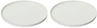 Kaemingk Dekoratives Tablett Rund 30-35cm Metall Matt 2er Set - Zum Servieren &