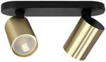 EDO Deckenstrahler GU10 MALGA ELEGANT, 2 Flammig, Deckenlampe Schwarz-Goldene,