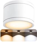 SSC-LUXon CELI-WX Aufbauspot wei&szlig; rund IP44 GX53 5W 3 Lichtfarben | Flacher