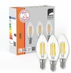 EGLO 3er Set E14 LED Lampen, Gl&uuml;hbirnen Kerzenform | Leuchtmittel f&uuml;r Retro