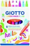 Giotto Turbo Maxi Fasermaler mit fluoreszierender Tintenfaserspitze, breite Spitze, 5