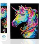 DIAMOND DOTZ 2594358 Original 5D Diamond Painting Set, Neon Einhorn, mit Neonfarben