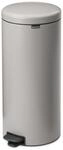 Brabantia NewIcon Tretm&uuml;lleimer, 30L &ndash; Soft Grey | Gro&szlig;er M&uuml;lleimer mit