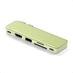 SATECHI 6-in-2 USB-C Snap Hub f&uuml;r MacBook Neo, 45W PD, HDMI, Citrus | Passend zu den