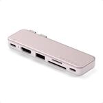 SATECHI 6-in-2 USB-C Snap Hub f&uuml;r MacBook Neo, 45W PD, HDMI, Blush | Passend...