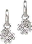 Emporio Armani Damen Sterling Silber Ohrringe mit Huggie-Verschluss