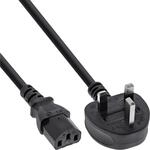 InLine 16653P Netzkabel, Netzstecker England auf Kaltger&auml;testecker C13, 3m
