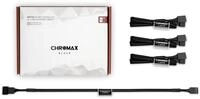 Noctua NA-SEC1 chromax.black, 30cm Verl&auml;ngerungskabel-Set f&uuml;r L&uuml;fter 4 Stk 