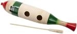 Fame Mexican Guiro 36cm, Hochwertiges Holz, Multicolour, Inklusive Schl&auml;gel,