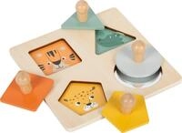 small Foot Montessori Setzpuzzle Formen und Motive, Robustes Puzzle aus FSC&reg;