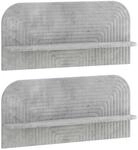 vidaXL Wandregal 2 STK. Betongrau 80,5 x 13,5 x 37,5 cm Holzwerkstoff | Dieses