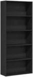 vidaXL B&uuml;cherregal Schwarz Eichen-Optik 80x30x189 cm Holzwerkstoff