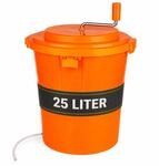 MUVELL Salatschleuder 25 Liter Kunststoff Orange &Oslash; 44 cm - mit gesch&uuml;tzter