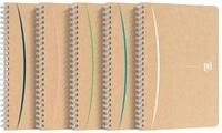 Oxford Touareg Notizbuch, A5, kleine Karos, 5 mm, 100 Seiten, recyceltes Papier,