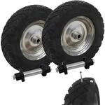 TRUTZHOLM 2x Schubkarrenrad pannensicher Vollgummi 4.80/4.00-8 grau/schwarz +...