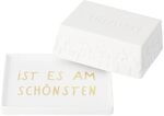 r&auml;der Butterdose Zuhause ist es am Sch&ouml;nsten | Porzellan Gold-Dekor