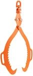 Profi Forstzange 710-812 mm, 2 Krallen, drehbare Holzzange aus Stahl, Hebezange