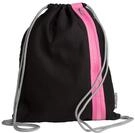 PAGNA Turnbeutel 46x36cm Go schwarz Zipper dunkelrosa