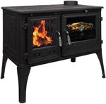 365 K&uuml;chenherd Holz Cook Lite, K&uuml;chenofen mit Backofen, Gusseisen, Schwarz