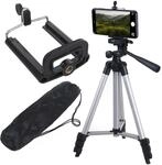 Maclean MC-164 Universelles 1/4"-Stativ mit Telefon Halter und Tragetasche Geeignet