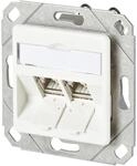 METZ CONNECT C6Amodul 2 Port 180&deg;M UPk-Dose, reinwei&szlig; RAL9010