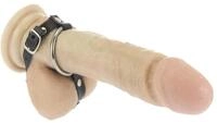 Erotic Fashion ra7422.35 Penisriemen mit Ringen, schwarz Leder Durchmesser 35 mm
