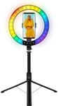 LogiLink AA0156 - LED Ringlicht/Ring Light (&Oslash; 25 cm) mit Smartphone Halterung,