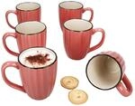 M&Auml;SER OSITA Rose-Wei&szlig; 6er Set Kaffeebecher I 300 ml I rosa & cremefarbene