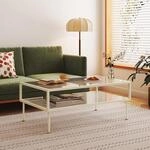 [en.casa] Couchtisch Glas Lindau Wohnzimmertisch mit Glasplatte geriffelt...